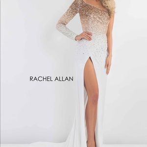 Rachel Allan One Shoulder Evening Gown
